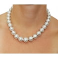 thumbnail image 2 of 14K Gold 12-15mm White South Sea Cultured Pearl Necklace - AAA Quality, 16" Choker Length, 2 of 7