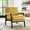 Yellow, variant on Grey Mid-century Modern Chenille Armchair - Solid Wood Frame, Removable , Seating, Enchanting In Construction, Back Support, Soft Seat