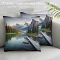 thumbnail image 3 of Chilfamy Mountains Trees Lake Pillow Covers for Couch Sofa Indoor Outdoor Throw Pillow Cover Square Design 1PC 12x12in, 3 of 5