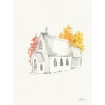thumbnail image 2 of Mingo, Jessica 19x24 Gold Ornate Wood Framed with Double Matting Museum Art Print Titled - Autumn Church, 2 of 4