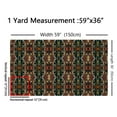 thumbnail image 3 of Castle Fairy Tribal Aztec Fabric by the Yard 1 Yard,Green Orange Home Decor Fabric by the Yard,Bohemian Theme Room Decor Fabric by the Yard,Breathable Exotic Style Home Decor, 3 of 6