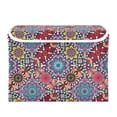 thumbnail image 7 of Yayeee Collapsible Storage Bin with Lid Fabric Closet Decorative Basket with Handles, Colorful Mandala Pattern, 7 of 7
