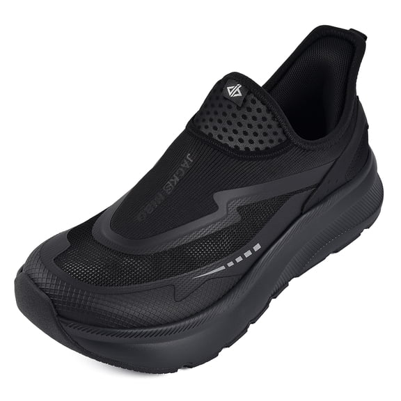 Men's Wide Toe Box Walking Shoes with Metatarsal Pad & Arch Support, Hands Free Slip-On Zero Drop Sneakers, Cushioned Breathable Athletic Shoes