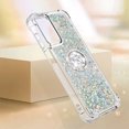 thumbnail image 4 of Funda para Samsung Galaxy A16 5G con Brillo Líquido Flotante, Purpurina, Parachoques y Anillo Giratorio Soporte, 4 of 5
