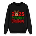 thumbnail image 1 of AWZXDE Christmas Pajamas Pyjama Smoking pour la Famille à Lettres Imprimées à Manches Longues à Col Rond Chandail à Capuchon Femmes,m, 1 of 6