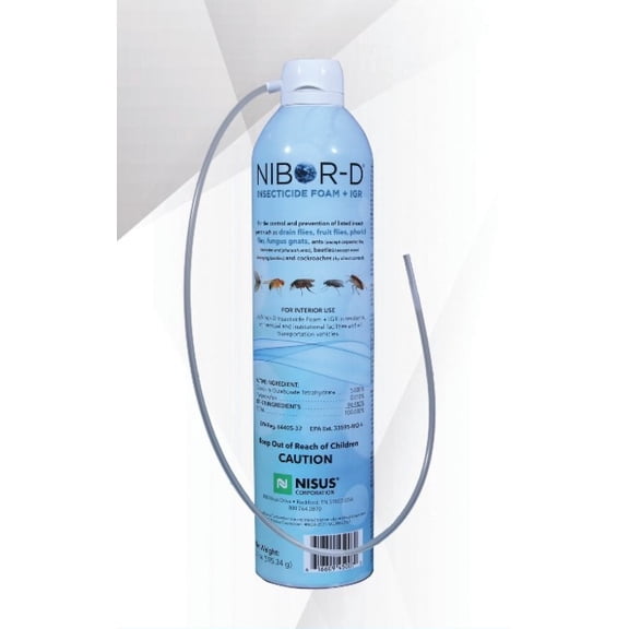 Nibor-D Insecticide Foam IGR Spray - Controls Cockroaches & Other Listed Pests - 21 oz Can by Nisus Corporation