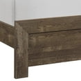 thumbnail image 4 of Rustic Panel Design Wooden Queen Size Bed with Block Legs Support, Brown- Saltoro Sherpi, 4 of 4