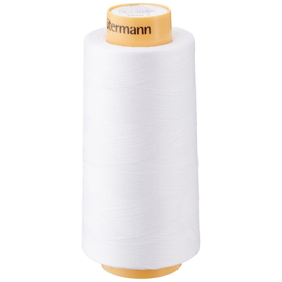 Gutermann 3000C-5709 - Hilo de algodón natural, 3281 yardas, color blanco