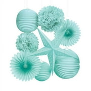 Darice Paper Party Decorations Kit, Mint, 8pcs