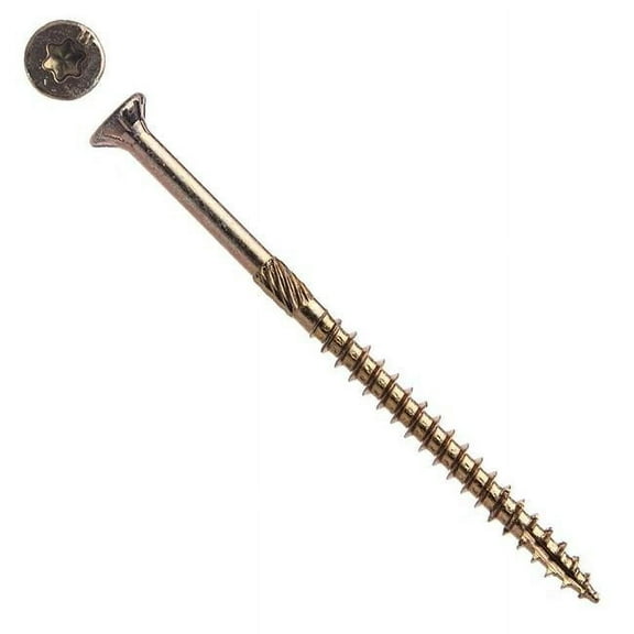 Deerwood SCBT8X114 P 8 x 1.25 in. YTX Star Drive Flat Head Screw 1179, Gold