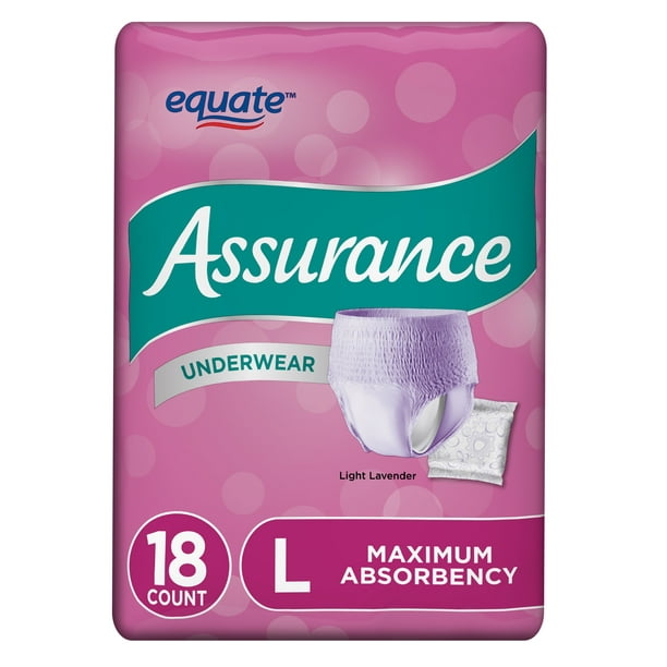 Assurance Incontinence Underwear for Women, Maximum, L, 18 Ct - Walmart ...