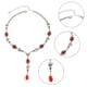 thumbnail image 3 of Collar gótico con forma de Y y gota de sangre, colgante de lágrima de cristal negro y rojo, joyería de Halloween para cosplay para mujer, 3 of 5