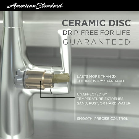 American Standard 4433.350 Quince Pre Rinse Kitchen Faucet - Stainless Steel