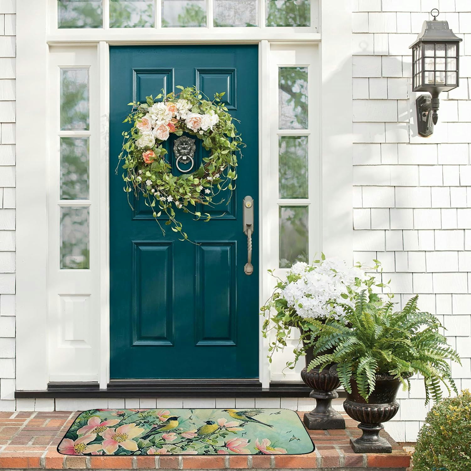 Heduofu Crowded Dogwood Doormat – Decorative Door Mat, Door Mat with Non-Slip Rubber Backing, Easy Cleaning, Traps Dirt, for Entry, Patio, Garage 19.68*47.24 in