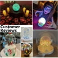 thumbnail image 6 of Glass Display Showcase with Base Decorative Display Dome Miniature Case Snowglobe for Fairy Lights Plants Flower Craft Display Beach Christmas Decoration 3x4inch for diy, 6 of 9