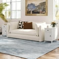 thumbnail image 4 of Costway Table d'Appoint avec Station de Recharge, Table de Chevet à Dessus Rabattable avec Ports USB et Prises, Blanc, 4 of 10