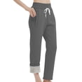 thumbnail image 3 of Voncos Fleece Sweatpants for Women Warm Plush Winter Leggings Elastic Waist Jogger Pants with Pockets, 3 of 8