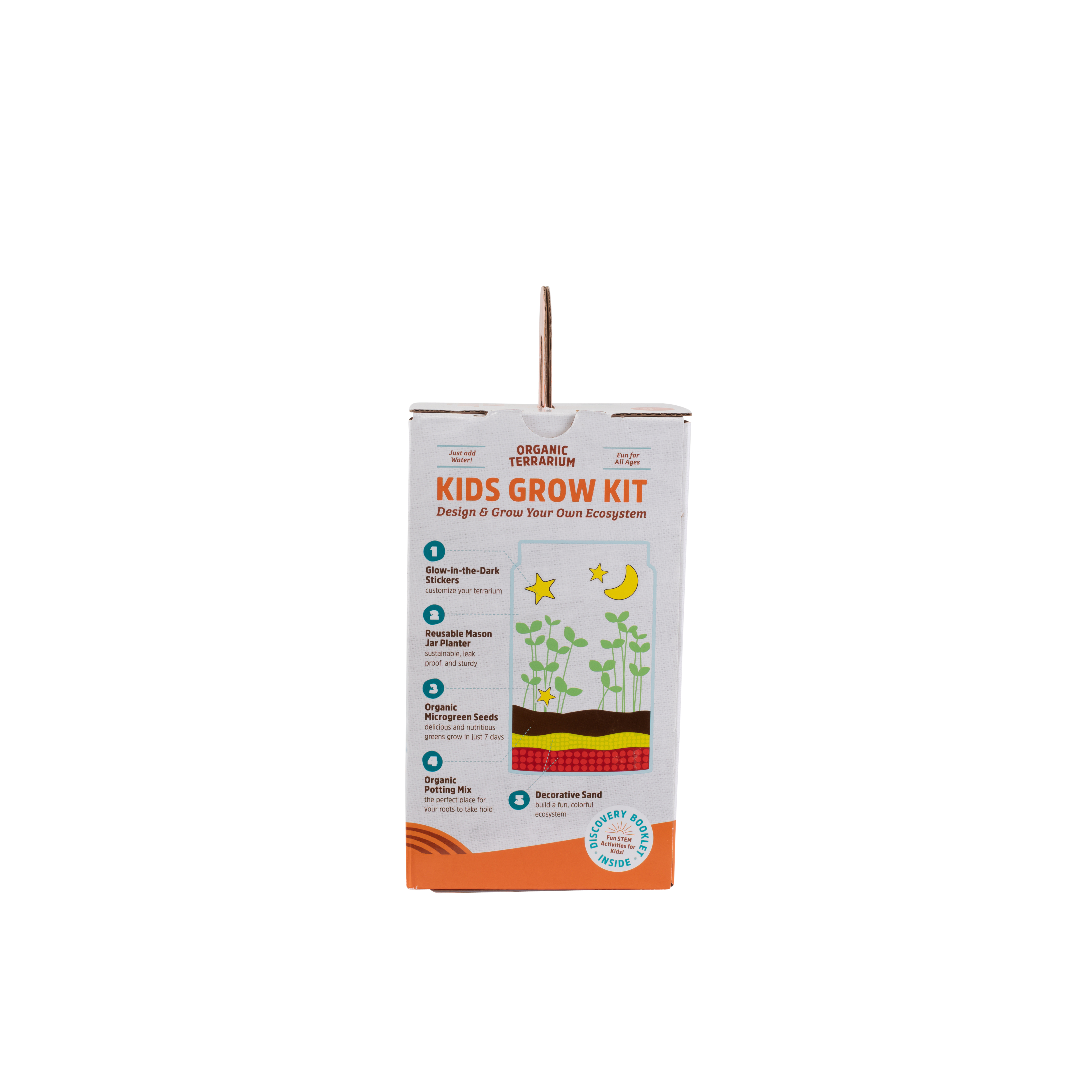 Back to the Roots Kids Grow & Glow terrarium Growing Kit with Glow-in-the-Dark Stickers (2 Count)