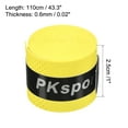thumbnail image 3 of Unique Bargains 43.3' Round Groove Non-Slip PU Tennis Racket Overgrip Tape Wraps Yellow 12 Pack, 3 of 6