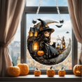 thumbnail image 1 of Colgador acrílico de bruja de Halloween para la ventana de casa, adorno gótico para fiestas, decoración colgante artística, 1 of 4