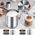 thumbnail image 3 of Qenwkxz 33.8oz Frothing Pitcher Stainless Steel Milk Frothing Jug with Lid Dishwasher Safe Milk Pitcher Cup for Latte Coffee Art, 3 of 11