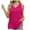 Hot Pink, variant on Tank Tops for Women Plus Size under $5 Sleeveless V-neck Slim Fitted Solid Color Hem Split Casual Tank Black 2XL