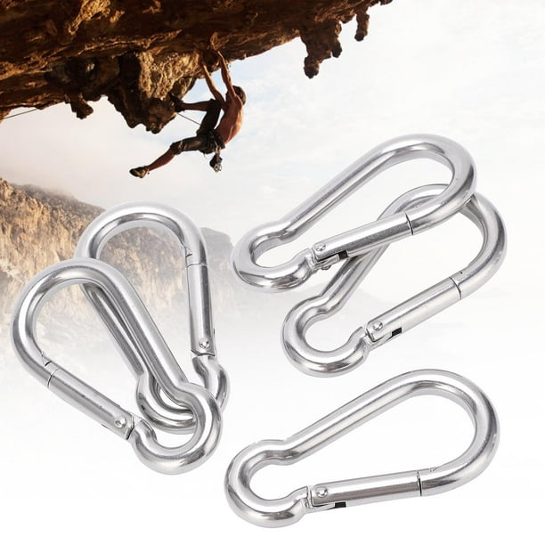 Spring Snap Hook, Stainless Steel 5pcs 70mm Spring Gate Design Carabiner  Clip For Camping For Climbing 