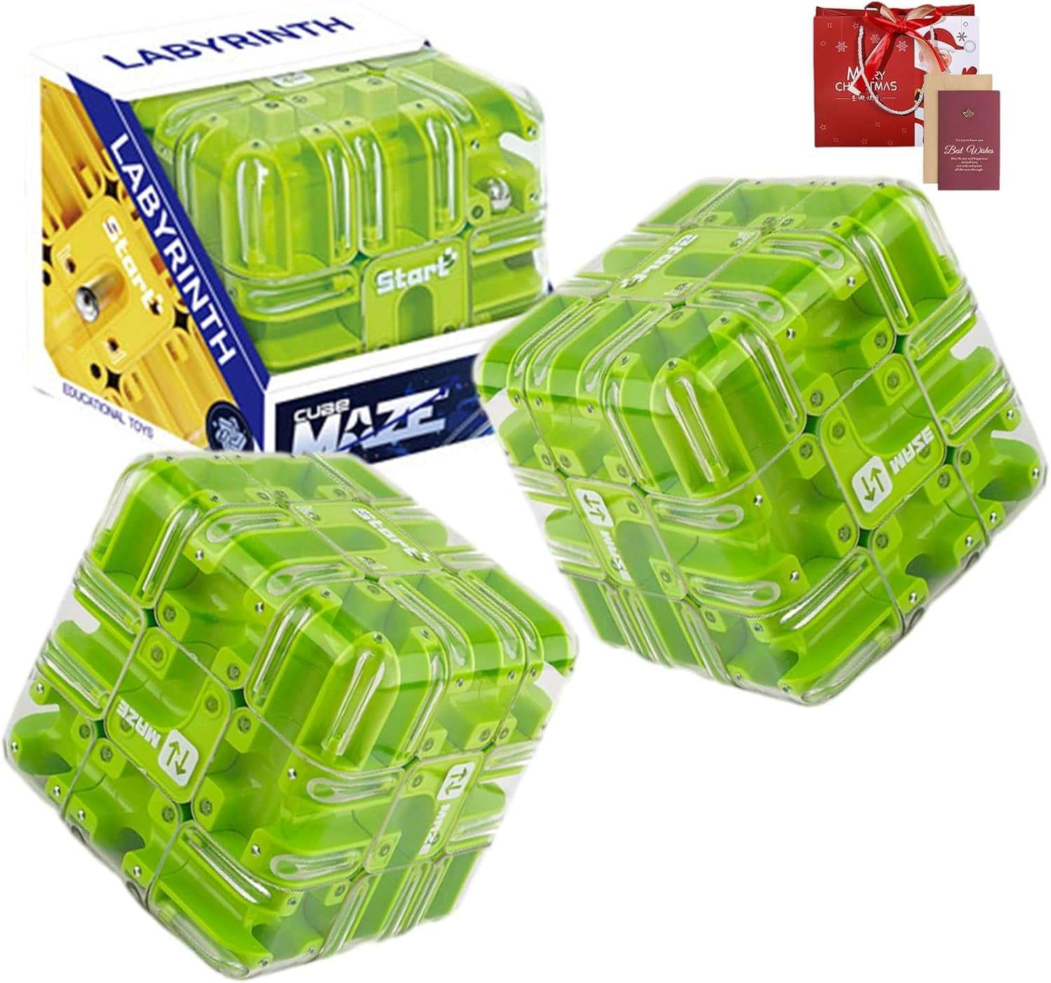 Large Labyrinth 3D Maze Cube,3D Maze Puzzle Cube,Engaging Brain Teaser Toy,Spatial Awareness - View #2