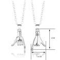 thumbnail image 2 of Collier de couple Saint Valentin main : 2 Pcs Collier de pendentif Collier simple assorti, 2 of 10