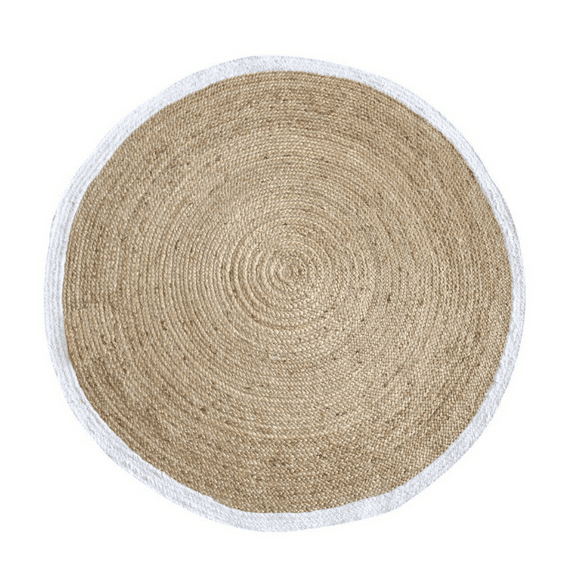 Jaipur Art And Craft Indian 100x100 CM (3.33 x 3.33 Square feet)(39 x 39.00 Inch)Multicolor Round Jute AreaRug Carpet throw