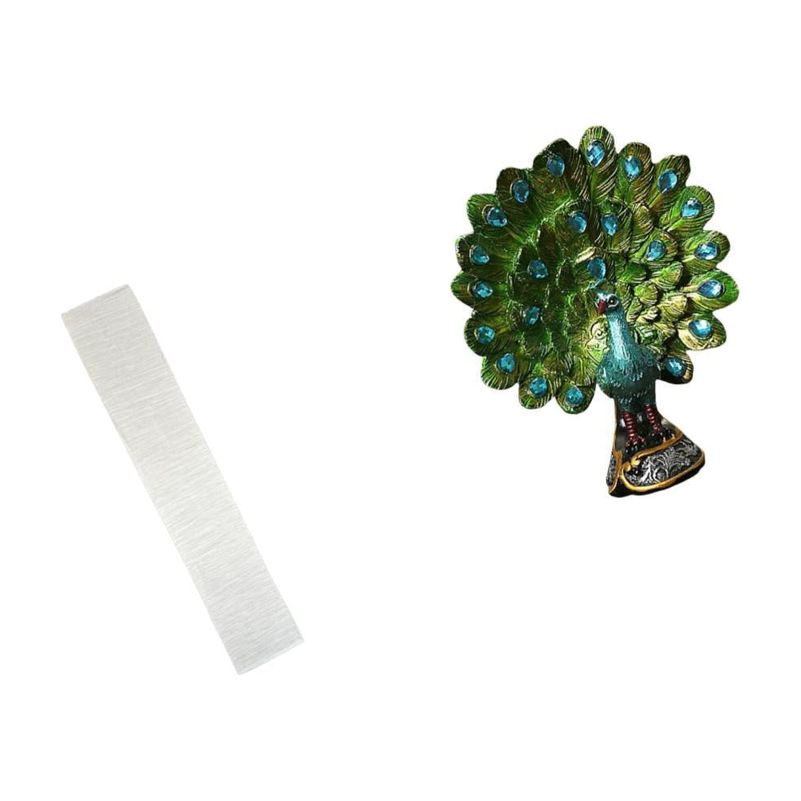 Floor Lamp Shade Peacock Statue Desktop Figurine Elegant Paper Material for Living Room Bedroom Office Decoration
