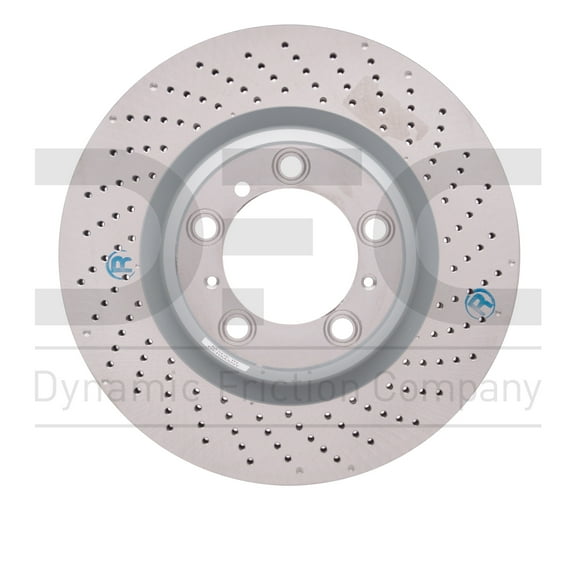 Rear Right Dynamic Friction Company Hi-Carbon Alloy Brake Rotor (1) 920-02062D For 2010-2021 Porsche 911