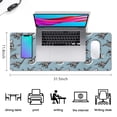 thumbnail image 5 of Long Mouse Pads for Desk,Blue Dinosaur Skeletons Pattern Desk Mats on Top Of Desks, Desk Mouse Pad Extra Large with 3mm Non-Slip Base and Stitched Edge for Gaming,Office,Work,Home 31.5"x11.8", 5 of 6