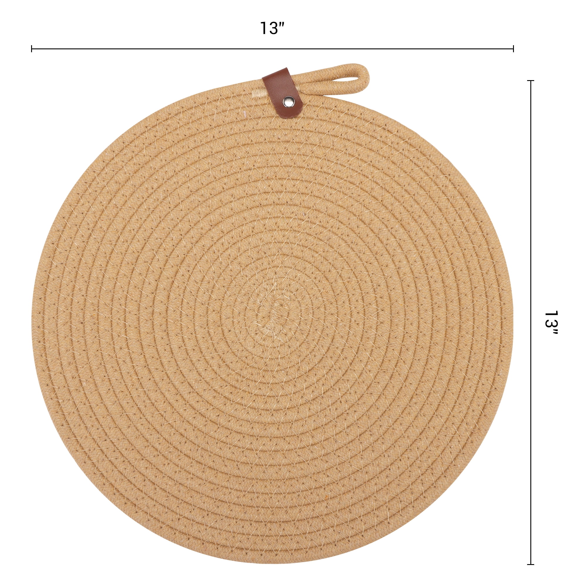 Unique Bargains Farmhouse Placemats 4pcs Brown 13"x13"