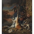 thumbnail image 2 of Jan Weenix 15x16 Black Ornate Wood Framed Double Matted Museum Art Print Titled - Dead Game (1700 - 1701), 2 of 5