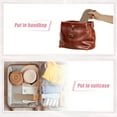 thumbnail image 6 of Unique Bargains Silicone Makeup Brush Bag Stand Up Travel Makeup Brush Holder Portable Makeup Brush Pouch Cosmetic Brown, 6 of 7