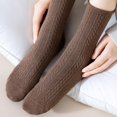 thumbnail image 5 of Tao Tao Womens Crew Socks, Casual Knit Cotton Comfy Breathable Cool Dress Socks for Girls Brown Free Size, 5 of 6