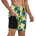 thumbnail image 3 of Balery Lilies Flowers Mens Swim Trunks Swim Shorts for Men Quick Dry Inseam Beach Shorts with Compression Liner Pocket-3X-Large, 3 of 9