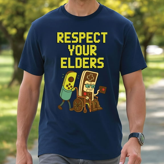 Respect Your Elders T-Shirt – Funny Retro Gaming Controller Tee