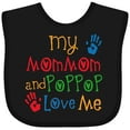 thumbnail image 3 of Inktastic Mommom and Poppop Love Me Boys or Girls Baby Bib, 3 of 4