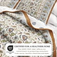 thumbnail image 2 of Floral Cotton Quilt Set - Lightweight, Soft, All-Season - 2-Piece Reversible Boho Bedding Set (Twin / Twin XL, Regal Garden - Ivory), 2 of 6