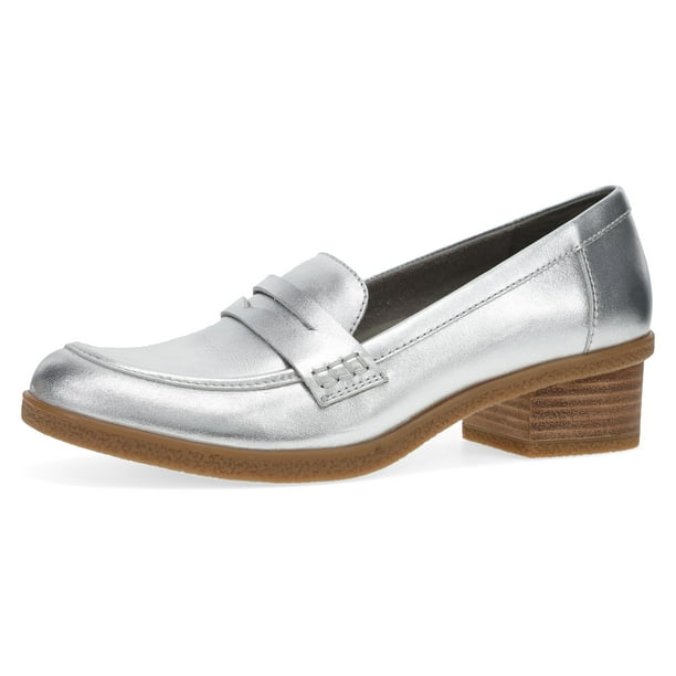 Mocasines Dansko Danica con tacón para mujer, impermeables, de piel