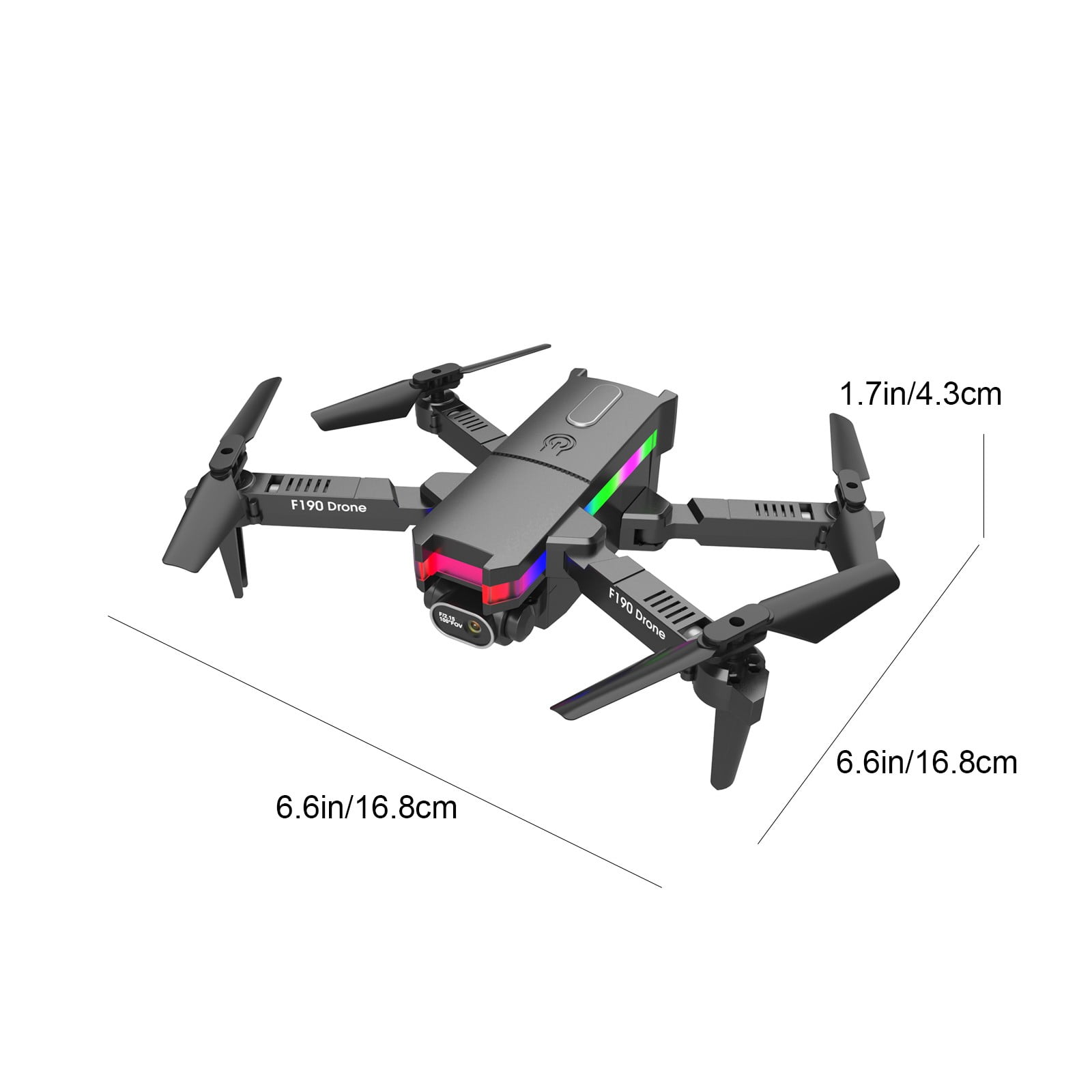 Drone with 4k Pixel High-Definition Dual Camera, Quadcopter with One Click Takeoff And Landing, 360°Stunt Roll, Remote Control Toys Gifts