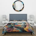 thumbnail image 3 of Designart "Vintage 1950s Woman Rebellion Timeless Rebellion" Celebrity Bedding Covert Set - People Multi-Color Movies and Television Bed Set With 2 Shams, 3 of 6