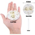 thumbnail image 2 of POGLIP Merry Christmas Golden Snowflake Set of 2 Car Coaster for Drinks, Absorbent Ceramic Stone Coasters Cup Mat with Cork Base for Home Kitchen Room Coffee Table Bar Decor, 2 of 5