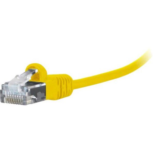 Comprehensive Cable MCAT6-1PROYLW 1 ft. Category 6 for Network Device 1 x RJ-45 Male Network Gold Plated Contact Comprehensive MicroFlex Pro AV & IT CAT6 Snagless Patch Cable, Yellow