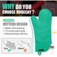thumbnail image 4 of Oven Mitts and Pot Holders Sets,6pcs Pot Holders and Oven Mitts Heat Resistant, Non-Slip Silicone Mini Oven Gloves and Hot Pads for Kitchen,15" Extra Long Oven Gloves for Cooking,Green, 4 of 9