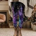 thumbnail image 4 of UngA Women Christmas Leggings Santa Claus High Rise Soft Pants Ankle Length Tummy Control Xmas Gym Leggings Fall Pajama Yoga Pants for Women (Black,XXL), 4 of 6