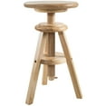 thumbnail image 5 of eHemco Swivel Wooden Adjustable Counter Bar Stool, 18.9 to 25.2 Inches Height, Natural, 5 of 8