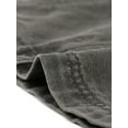 thumbnail image 5 of INSPIRE CHIC Women's Notched Lapel Long Sleeves Button Belted Long Denim Jacket Gray L, 5 of 5
